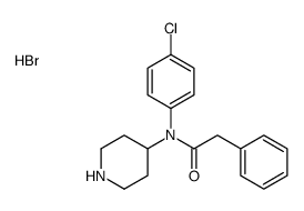N-(4-chlorophenyl)-N-4-piperidylphenylacetamide monohydrobromide结构式