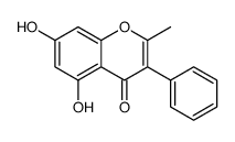 5,7-dihydroxy-2-methyl-3-phenylchromen-4-one结构式