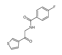 [N-(4-fluorobenzoyl)amino]methyl 3-thienyl ketone结构式