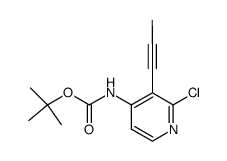tert-butyl (2-chloro-3-prop-1-yn-1-ylpyridin-4-yl)carbamate Structure