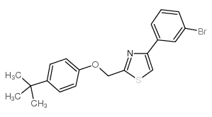 4-(3-溴-苯基)-2-(4-叔丁基-苯氧基甲基)-噻唑结构式