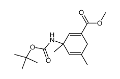 3-(tert-butoxycarbonylamino)-3,5-dimethylcyclohexa-1,4-dienecarboxylic acid methyl ester Structure