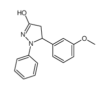5-(3-methoxyphenyl)-1-phenylpyrazolidin-3-one结构式