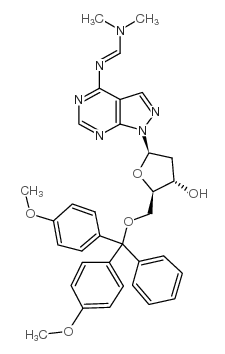 5'-o-dimethoxytrityl-n6-(n,n-dimethylaminomethylene)-8-aza-7-deaza-2'-deoxyadenosine Structure