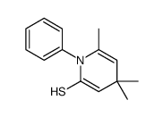 1,4-二氢-4,4,6-三甲基-1-苯基-2-吡啶硫醇结构式