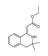 ethyl (3,3-dimethyl-1,2,3,4-tetrahydro-1-isoquinolylidene)acetate结构式