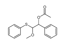 2-methoxy-1-phenyl-2-(phenylthio)ethyl acetate Structure