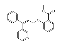 methyl 2-(3-phenyl-3-pyridin-3-ylprop-2-enoxy)benzoate Structure