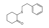 2-(2-phenylethylsulfanyl)cyclohexan-1-one结构式