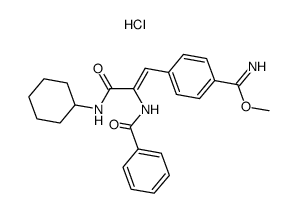 4-((Z)-2-Benzoylamino-2-cyclohexylcarbamoyl-vinyl)-benzimidic acid methyl ester; hydrochloride结构式