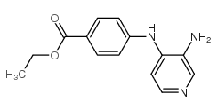 4-(3-氨基吡啶-4-基氨基)苯甲酸乙酯结构式