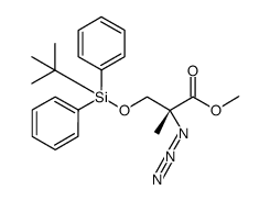 methyl (R)-(-)-2-azido-3-(tert-butyldiphenylsilanyloxy)-2-methylpropionate结构式
