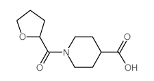 1-(四氢呋喃-2-基羰基)哌啶-4-羧酸结构式