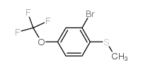 2-溴-4-三氟甲氧基硫代苯甲醚结构式