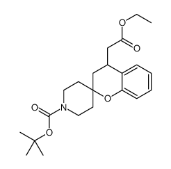 4-(2-乙氧基-2-氧代乙基)螺[苯并二氢吡喃-2,4-哌啶]-1-羧酸叔丁酯结构式