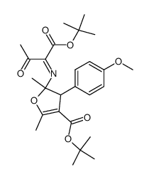 5-((Acetyl)(tert-butoxycarbonyl)methylenamino)-4,5-dihydro-4-(4-methoxyphenyl)-2,5-dimethyl-3-furancarbonsaeure-tert-butylester结构式