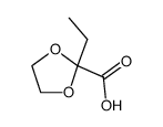 2-ethyl-[1,3]dioxolane-2-carboxylic acid Structure
