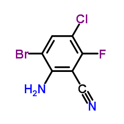 2-Amino-3-bromo-5-chloro-6-fluorobenzonitrile Structure