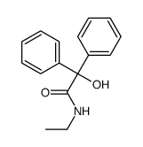 N-ethyl-2-hydroxy-2,2-diphenylacetamide结构式
