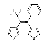 (E)-3,3,3-trifluoro-1-phenyl-1,2-bis(3-thienyl)propene Structure