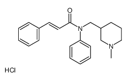 (E)-N-[(1-methylpiperidin-1-ium-3-yl)methyl]-N,3-diphenylprop-2-enamide,chloride结构式