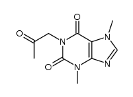3,7-Dimethyl-1-(2-oxopropyl)xanthine Structure