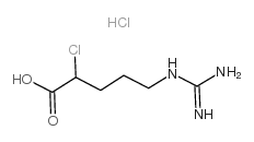 A-CHLORO-DELTA-GUANIDINO-N-VALERIC ACID HCL CRYSTAL结构式