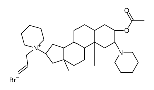 [(2S,3S,5S,10S,13R,16S)-10,13-dimethyl-2-piperidin-1-yl-16-(1-prop-2-enylpiperidin-1-ium-1-yl)-2,3,4,5,6,7,8,9,11,12,14,15,16,17-tetradecahydro-1H-cyclopenta[a]phenanthren-3-yl] acetate,bromide结构式