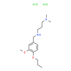 N′-(3-methoxy-4-propoxybenzyl)-N,N-dimethylpropane-1,3-diamine dihydrochloride Structure