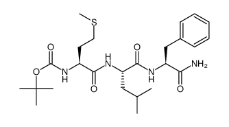 Boc-Met-Leu-Phe-NH2 Structure