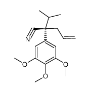 (4R)-(-)-4-cyano-4-(3,4,5-trimethoxyphenyl)-4-isopropylbutene结构式