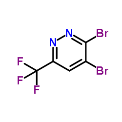 3,4-Dibromo-6-(trifluoromethyl)pyridazine structure