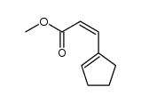methyl (Z)-3-(1-cyclopenten-1-yl)-2-propenoate结构式