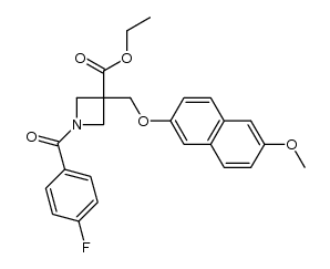 ethyl 1-(4-fluorobenzoyl)-3-{[(6-methoxy-2-naphthyl)oxy]methyl}azetidine-3-carboxylate Structure