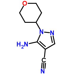 5-氨基-1-(四氢-吡喃-4-基)-1H-吡唑-4-甲腈结构式