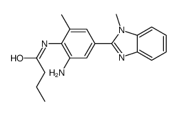 N-[2-amino-6-methyl-4-(1-methylbenzimidazol-2-yl)phenyl]butanamide Structure
