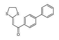2-(1,3-dithiolan-2-ylidene)-1-(4-phenylphenyl)ethanone结构式