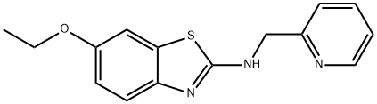 6-乙氧基-N-(吡啶-2-基甲基)-1,3-苯并噻唑-2-胺结构式