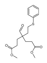 dimethyl 4-formyl-4-(2-phenylsulfanylethyl)heptanedioate Structure