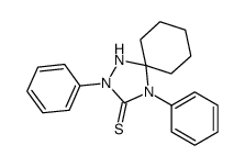 2,4-diphenyl-1,2,4-triazaspiro[4.5]decane-3-thione结构式