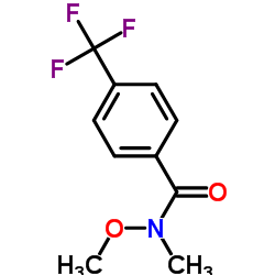 N-甲氧基-N-甲基-4-(三氟甲基)苯甲酰胺结构式