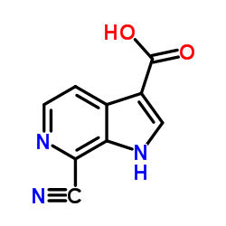 7-Cyano-6-azaindole-3-carboxylic acid structure