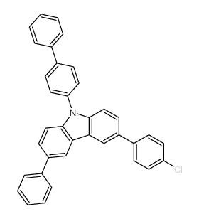 3-(4-氯苯基)-6-苯基-N-(4-联苯基)咔唑结构式