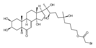 2,3,14,20,22,25-hexahydroxy-26-(3-bromoacetoxypropyl)cholest-7-en-6-one picture
