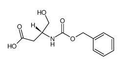 (R)-3-(benzyloxycarbonylamino)-4-hydroxybutanoic acid结构式