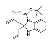 2-烯丙基-1-(叔丁氧基羰基)-2,3-二氢-1H-苯并d咪唑-2-羧酸结构式