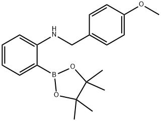 Pinacol 2-(4-methoxybenzylamino) phenylboronic acid pinacol ester Structure