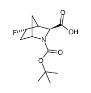 Rel-(1S,3S,4S,5S)-2-(tert-butoxycarbonyl)-5-fluoro-2-azabicyclo[2.2.1]heptane-3-carboxylic acid结构式