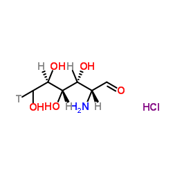 D-GLUCOSAMINE-(6-3H(N)) HYDROCHLORIDE structure