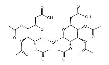 (2,3,4-tri-O-acetyl-6-deoxy-α-D-gluco-heptopyranosyluronic acid) 2,3,4-tri-O-acetyl-6-deoxy-α-D-gluco-heptopyranosiduronic acid结构式